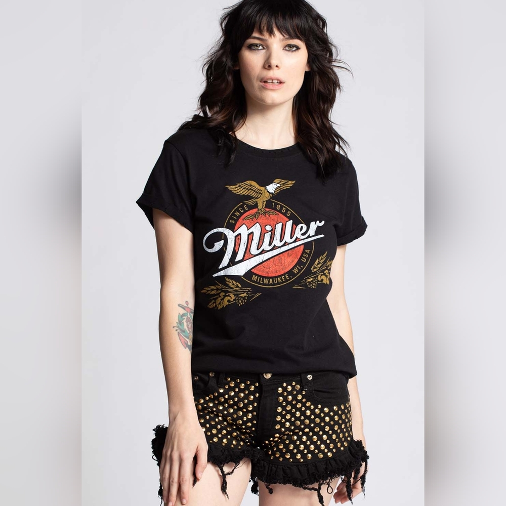 37. NWOT Miller Distressed tee, Recycled Karma, Size S